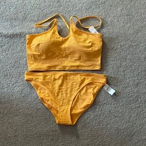 NWT Aerie Bright Orange Bikini Set